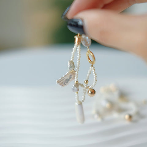 Pearl Dance Earrings with Baroque Pearls & Freshwater Pearls