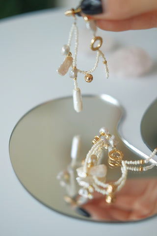 Pearl Dance Earrings with Baroque Pearls & Freshwater Pearls